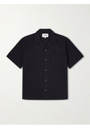 Corridor - Convertible-Collar Cotton-Hopsack Shirt - Men - Black - S