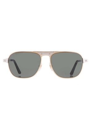 Cartier Green Pilot Mens Sunglasses CT0532S 002 58