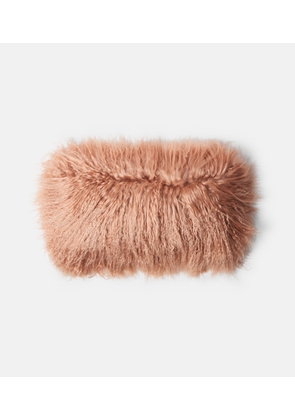 Maison de Vacances Shearling and linen cushion