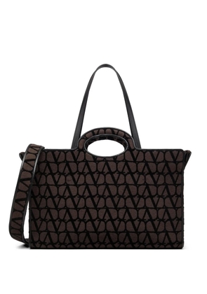 Valentino Garavani Monogram jacquard tote - Brown