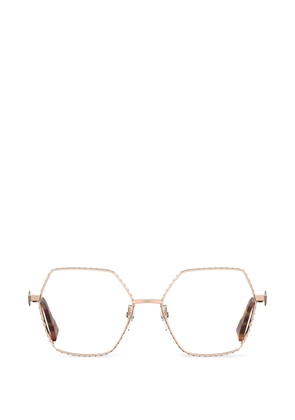 Moschino geometric-frame glasses - Gold
