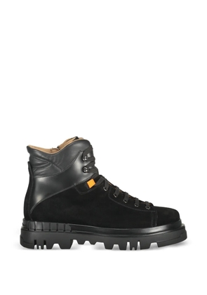 Santoni lace-up leather boots - Black