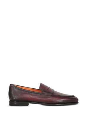 Santoni leather loafers - Red