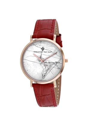 CHRISTIAN VAN SANT Lotus 34mm watch - White