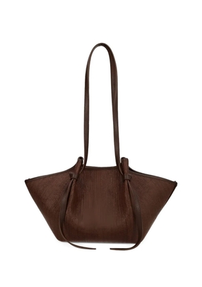 Yuzefi Mochi woven raffia tote bag - Brown