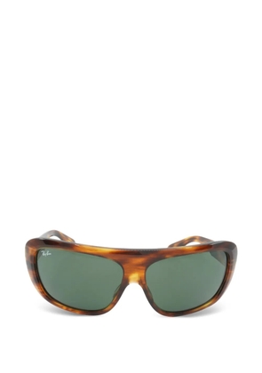 Ray-Ban tortoiseshell-effect geometric-frame sunglasses - Brown