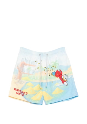 MC2 Saint Barth x Disney Gustavia patterned swim shorts - Blue