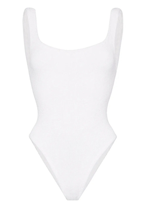 Hunza G scoop neck swimsuit - White