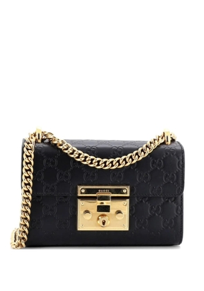 Gucci Pre-Owned Padlock Shoulder Bag Guccissima Leather Small crossbody bag - Black