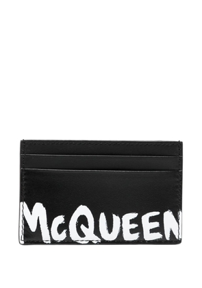 Alexander McQueen logo print cardholder - Black