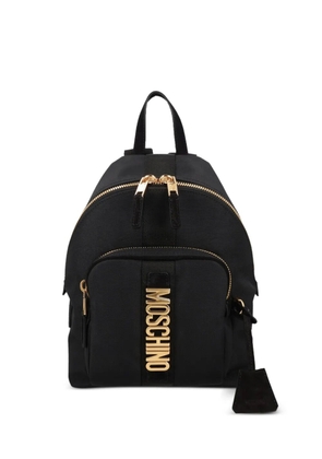 Moschino logo-lettering front-pocket backpack - Black