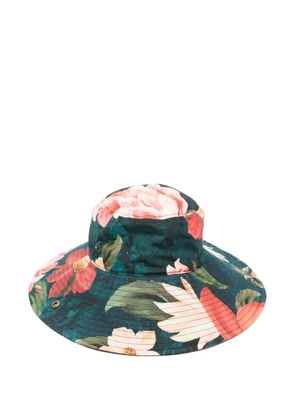 Barbour x Farm Rio floral-print sun hat - Blue