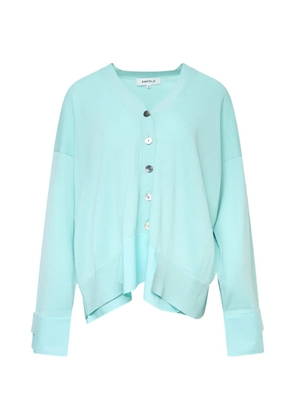 Enföld fine-knit V-neck cardigan - Blue