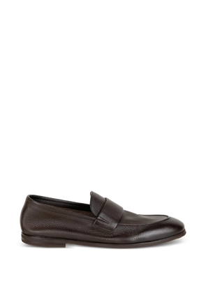 Neil Barrett grainy leather loafers - Brown
