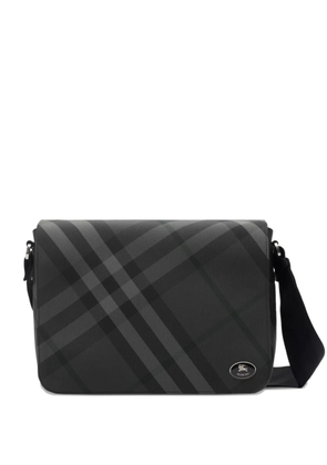 Burberry check-pattern messenger bag - Black