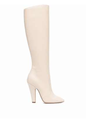 Saint Laurent 68 110mm knee-high boots - Neutrals