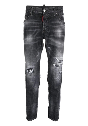 DSQUARED2 distressed skinny-cut jeans - Black