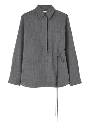 Jil Sander wrap wool shirt - Grey