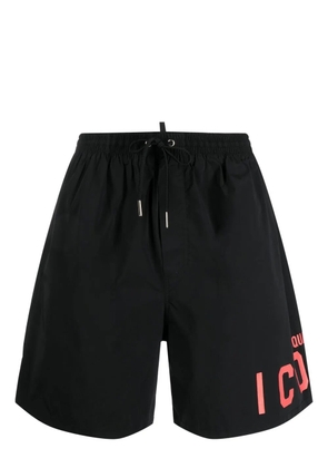 DSQUARED2 logo-print swim shorts - Black