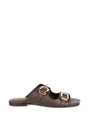 SPAZIO CORRIDONI 1 buckle-fastening leather sandals - Brown
