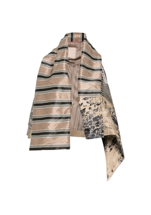 Antonio Marras striped floral-print gilet - Neutrals