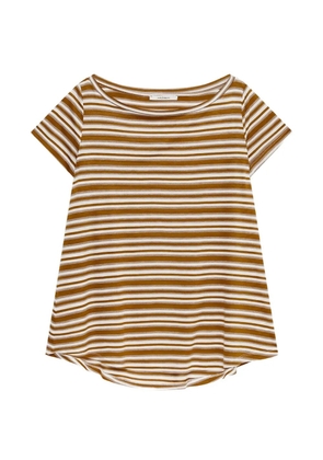 MALIPARMI boat-neck striped T-shirt - Brown