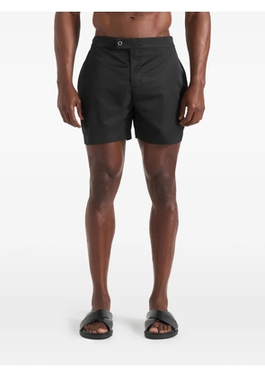 Manière De Voir Brian adjustable waist-tab swim shorts - Black