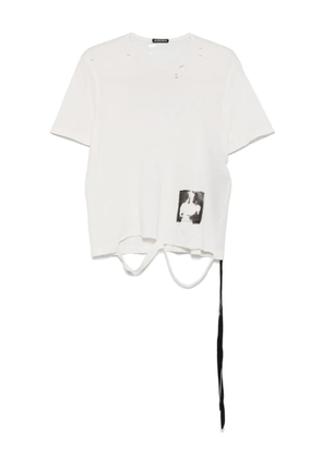 Ann Demeulemeester patches-detailed T-shirt - Neutrals