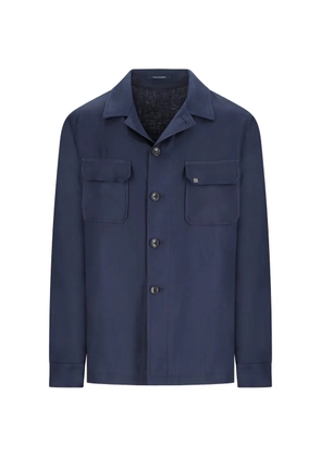 Tagliatore flap-pocket button-up shirt jacket - Blue
