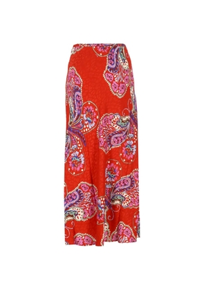 Rixo paisley-print jacquard dress - Red