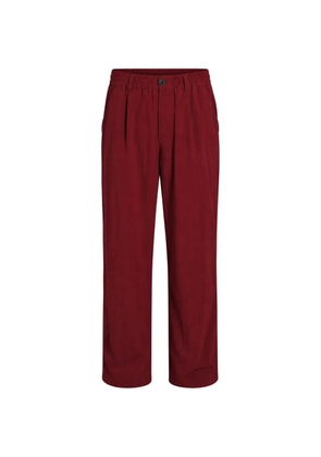 Paura Gerard pleated elasticated-waist trousers - Red