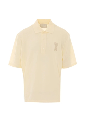 AMI Paris Ami De Coeur embroidered polo shirt - Yellow
