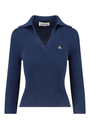 Vivienne Westwood orb-embellished ribbed sweater - Blue