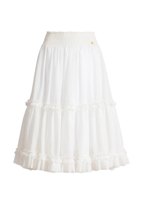 Balmain long gathered skirt - White