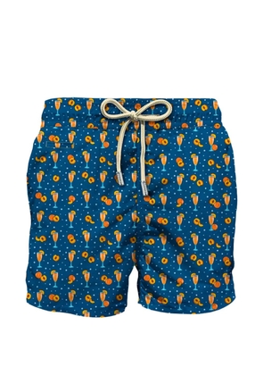 MC2 Saint Barth peach-print swim shorts - Blue