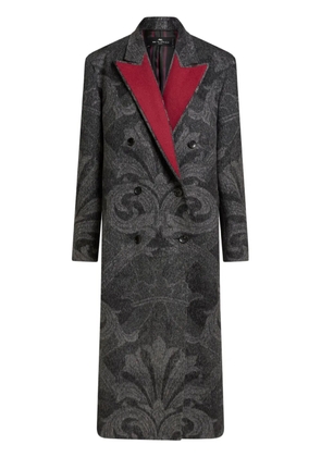 ETRO patterned-jacquard wool jacket - Grey