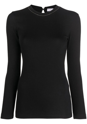 Brunello Cucinelli crew-neck long-sleeve top - Black