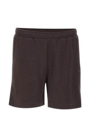Lacoste embroidered-logo cotton shorts - Brown
