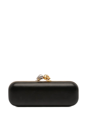 Alexander McQueen Pre-Owned 2010-2026 Bicolor Leather Twin Long Skull clutch bag - Black