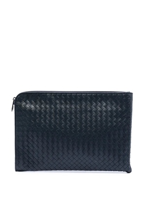 Bottega Veneta Pre-Owned 2012-2026 Large Nappa Intrecciato Zip Pouch clutch bag - Blue
