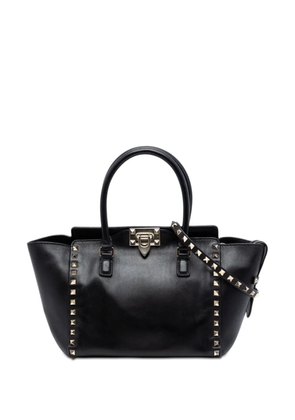 Valentino Garavani Pre-Owned 2000-2017 Small Leather Rockstud Double Handle Tote satchel - Black