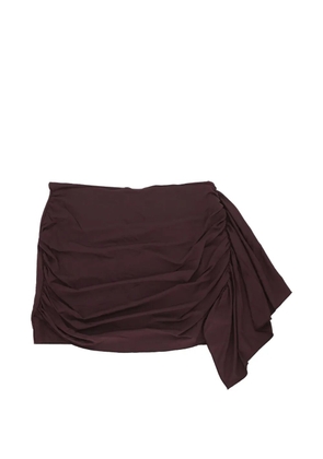 Federica Tosi ruched draped mini skirt - Purple