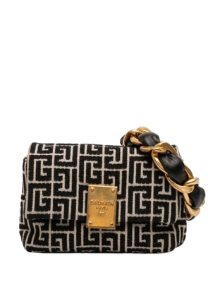 Balmain Pre-Owned 2010-2026 Mini Monogram Jacquard 1945 crossbody bag - Black