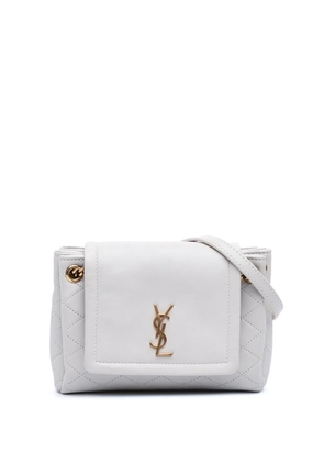 Saint Laurent Pre-Owned 2023 Mini Quilted Lambskin Monogram Nolita Bag crossbody bag - White