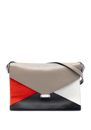 Celine Pre-Owned 2012 Multicolor Leather and Pony Hair Diamond shoulder bag - Grey