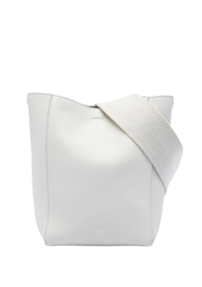 Celine Pre-Owned 2019 Small Soft Grained Calfskin Seau Sangle bucket bag - White