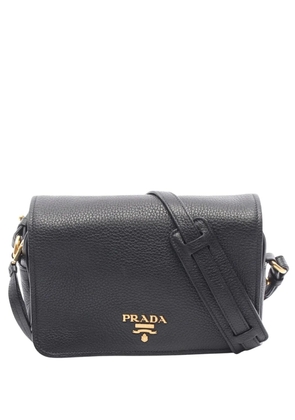 Prada Pre-Owned 2010-2026 Vitello Phenix Flap crossbody bag - Black