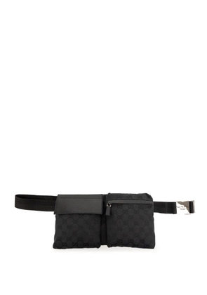 Gucci Pre-Owned 2000-2015 GG Canvas Double Pocket belt bag - Black