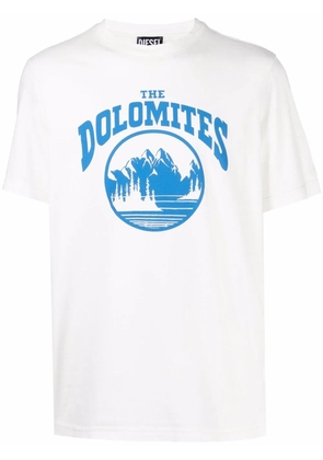 Diesel slogan-print short-sleeved T-shirt - White