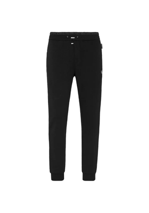 Philipp Plein logo-plaque drawstring track pants - Black